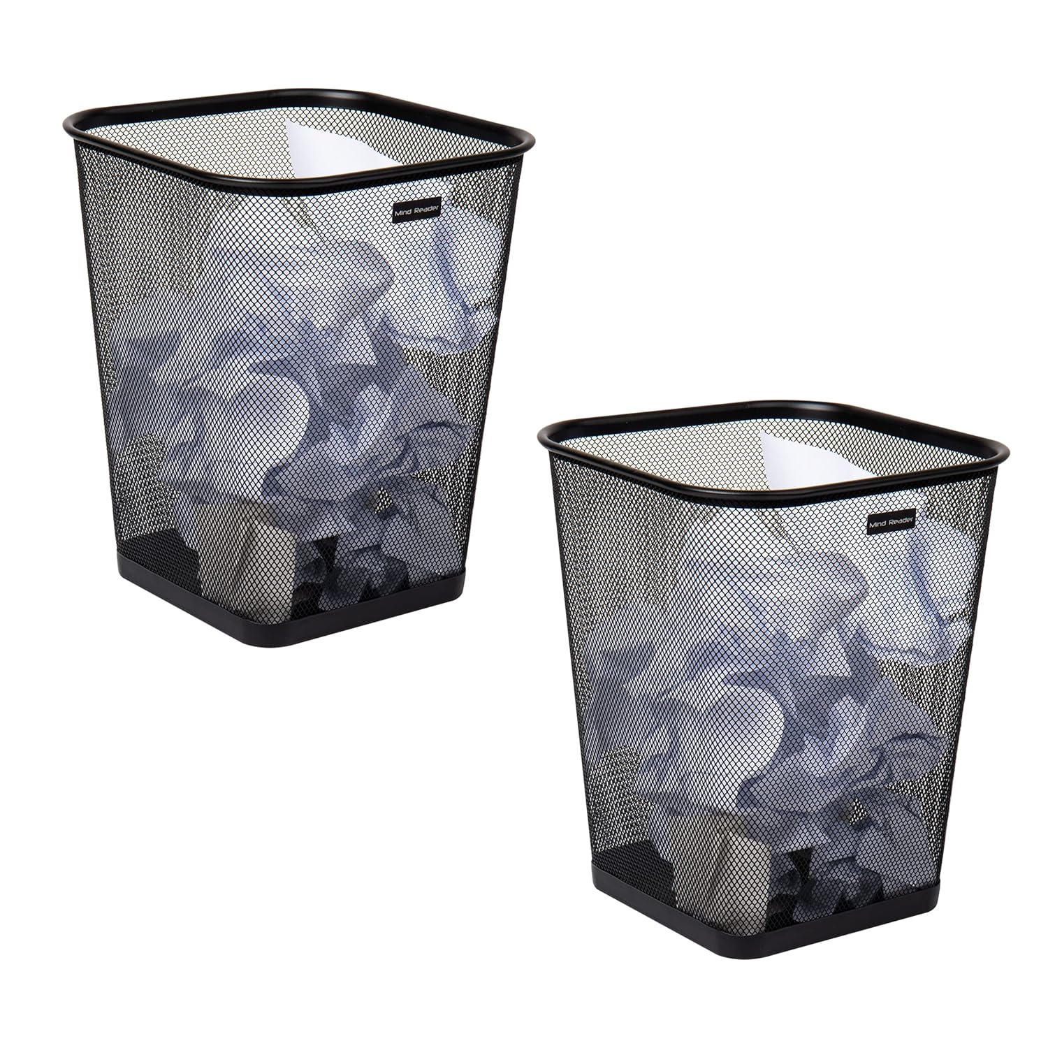Paper Basket Mesh - Mind Reader Mesh prullenbak, afvalpapiermand, vierkant,