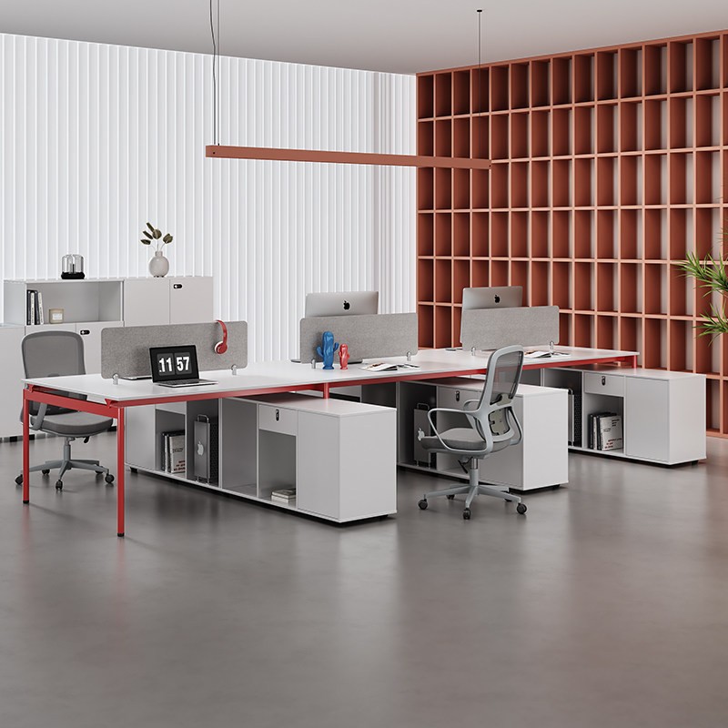 Office Furniture High End - Hoogwaardige personeelstafel, bureau, eenvoudige moderne stoelcombinatie,