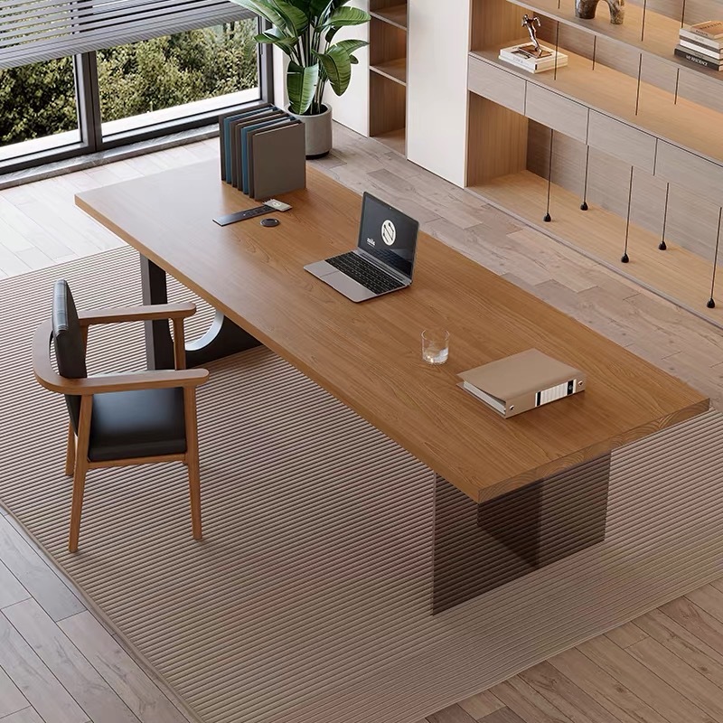 Office Furniture Home - Italiaans acryl zwevend houten bureau Modern