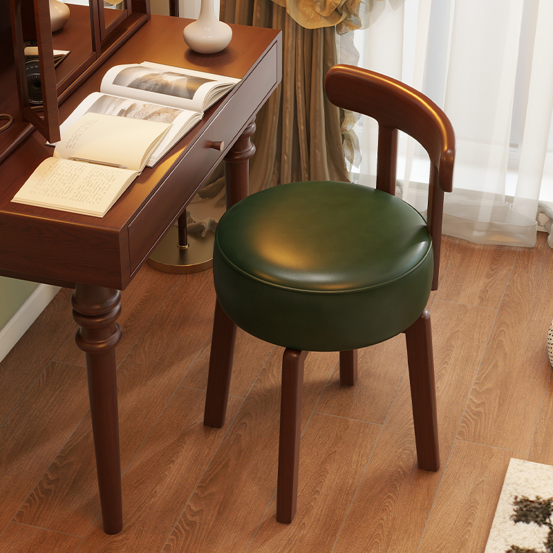 Office Furniture Home - Draaibare kapstoel van massief hout, lederen