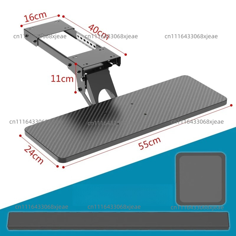 Keyboard Drawer Under - Onderbureau toetsenbordlade met verschuifbare, verstelbare muislade