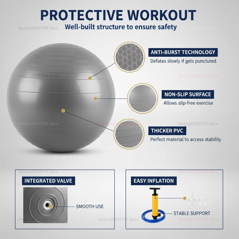 Anti-Burst Yogabal met pomp, v - Office Furniture Heaven recensie en prijs
