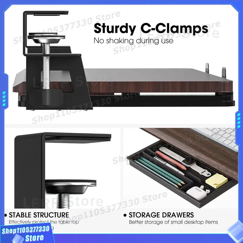 C-type clip-on schuifbare toet - Keyboard Drawer Under recensie en prijs