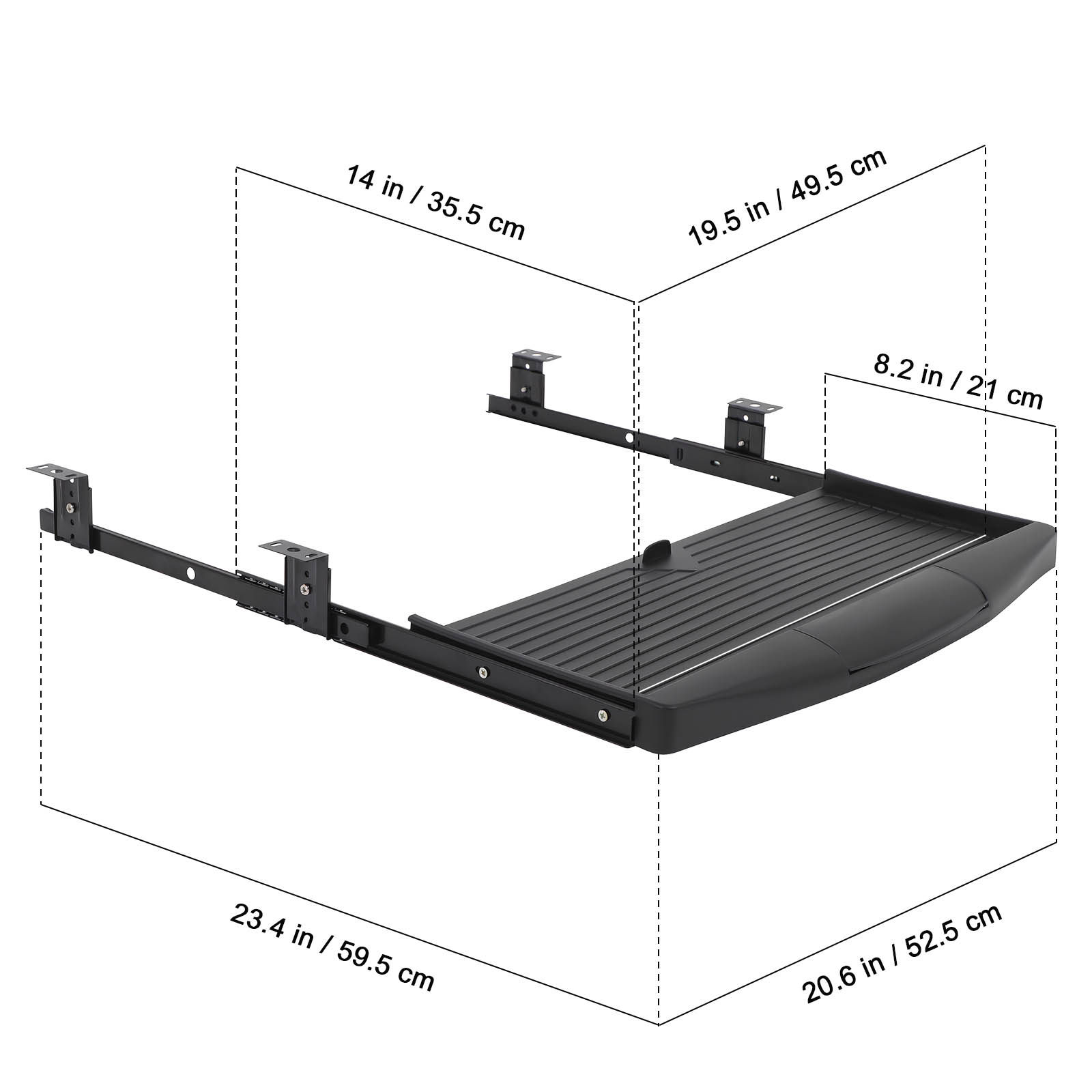 Uitschuifbare toetsenbordlade  - Keyboard Drawer Under recensie en prijs
