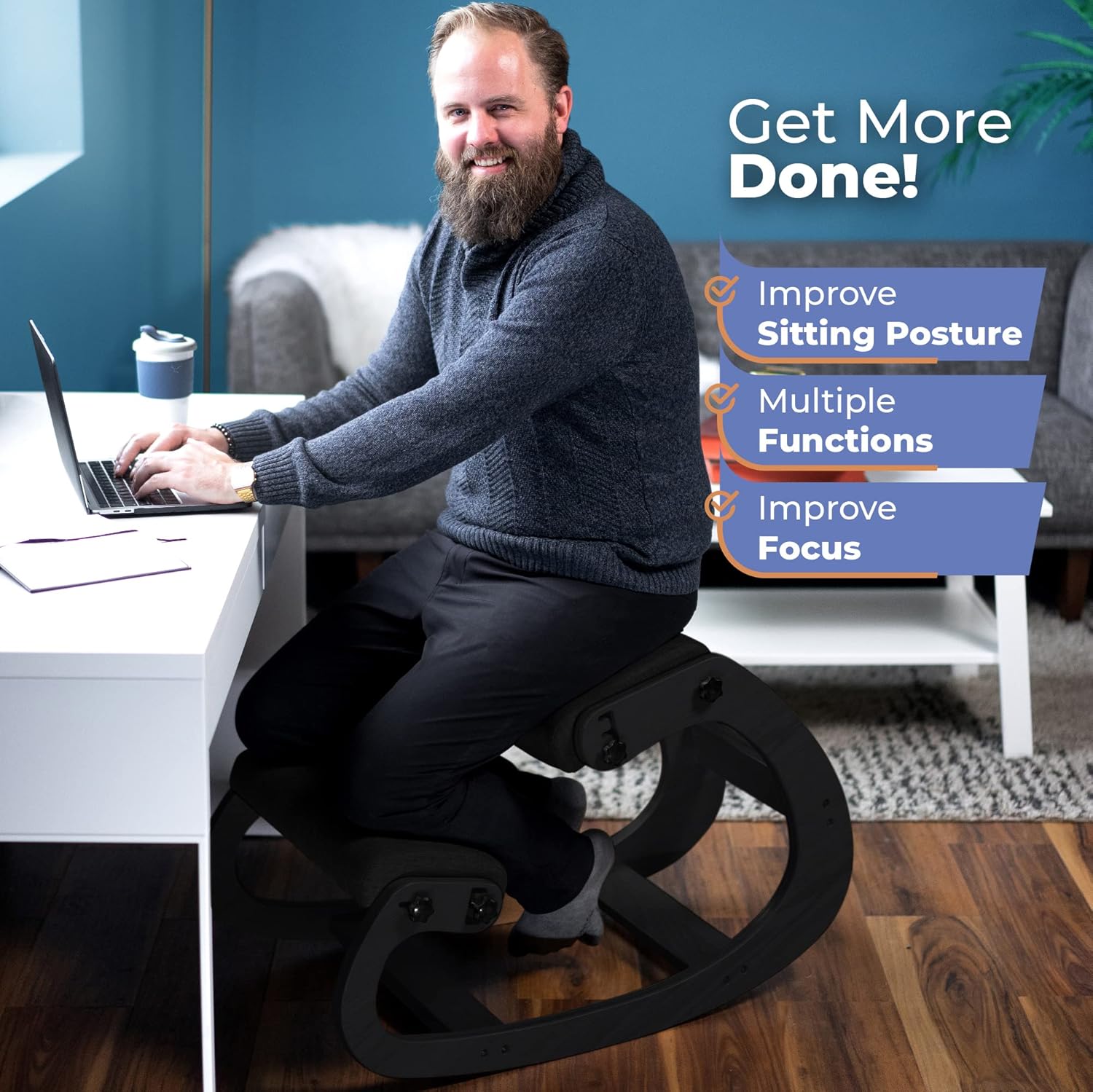 Ergonomische houten knielstoel - Office Furniture Commercial recensie en prijs