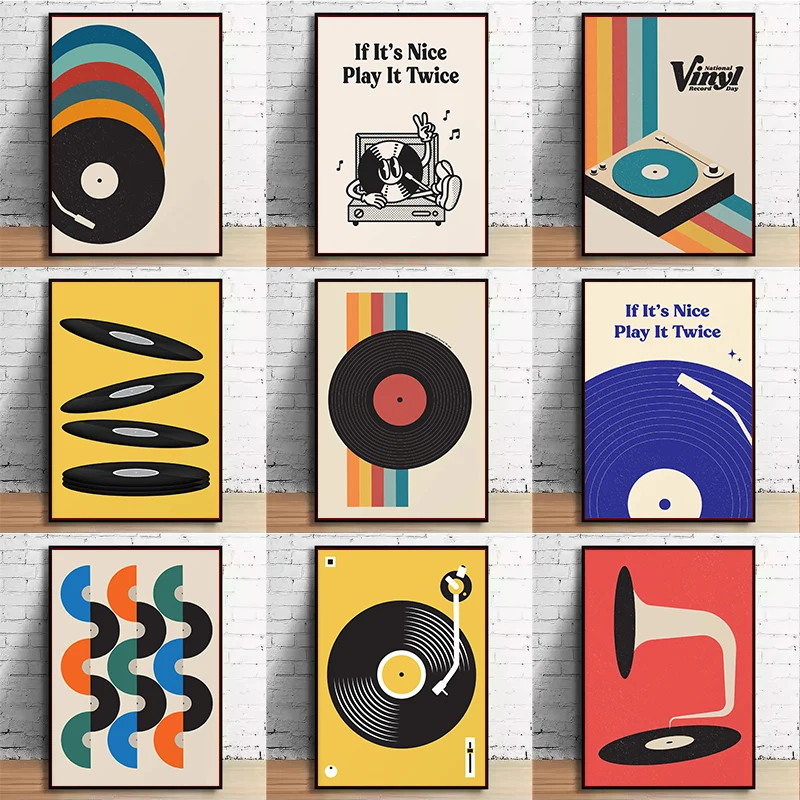 Mid Century Vinyl Record Canva - Office Furniture Home recensie en prijs