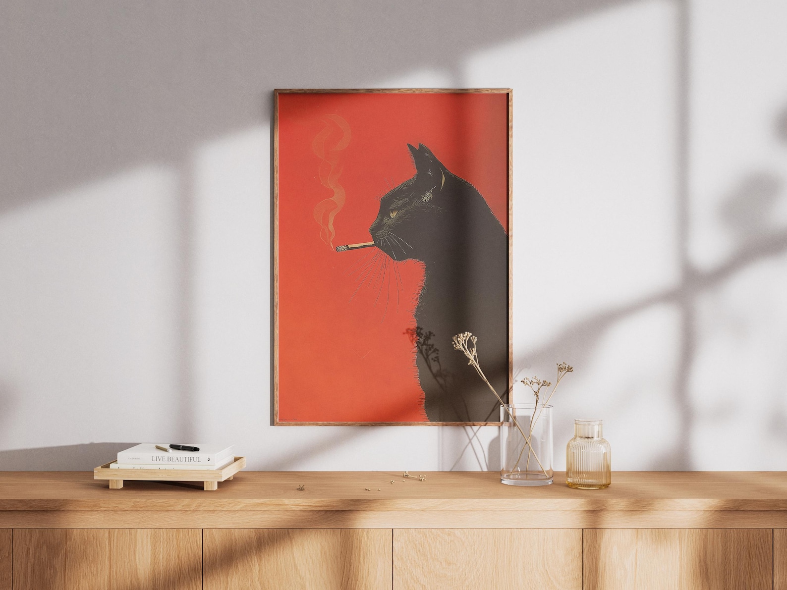 Vintage zwarte kat rokende can - Office Furniture Home recensie en prijs
