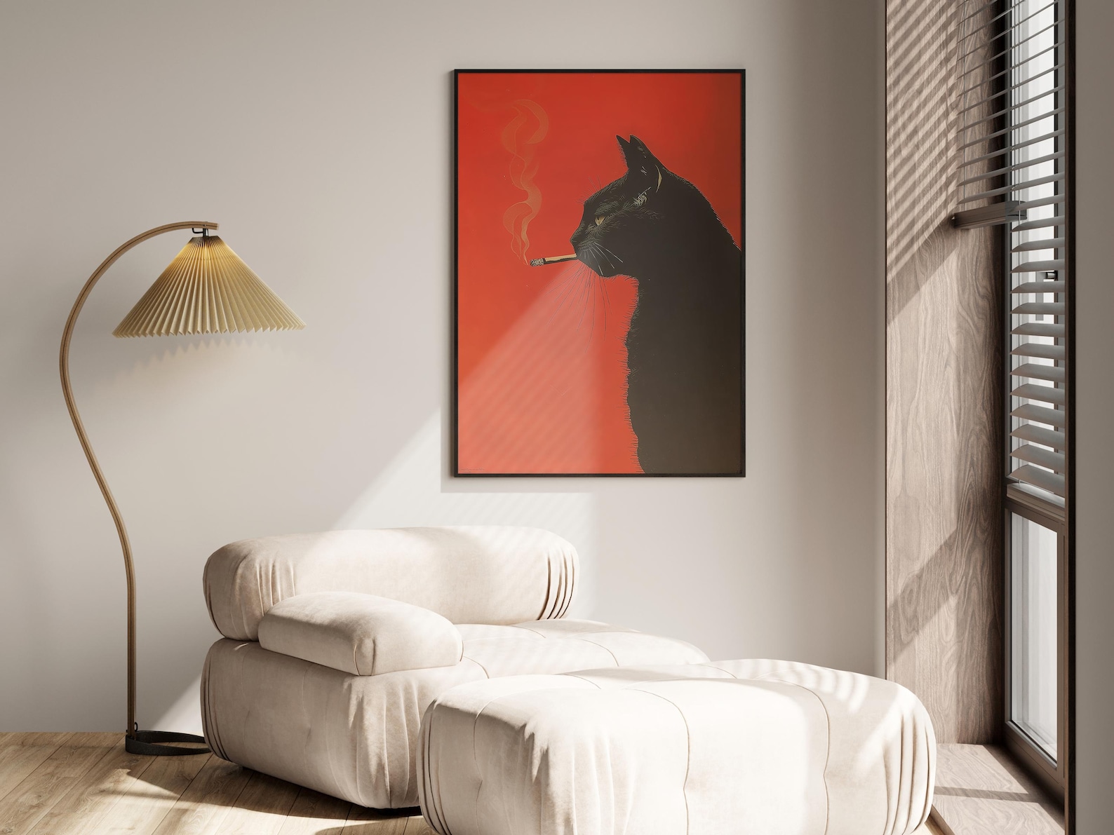 Vintage zwarte kat rokende can - Office Furniture Home recensie en prijs