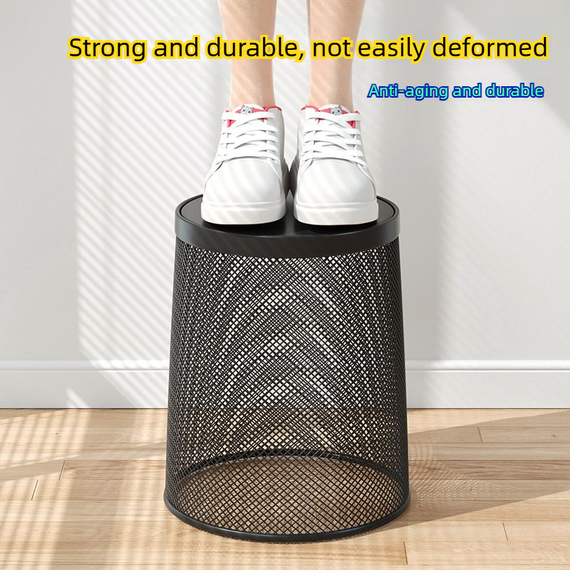 9L grote zwarte metalen prulle - Paper Basket Mesh recensie en prijs